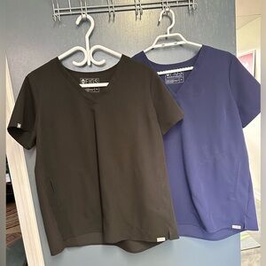 Bundle of figs maternity scrub tops